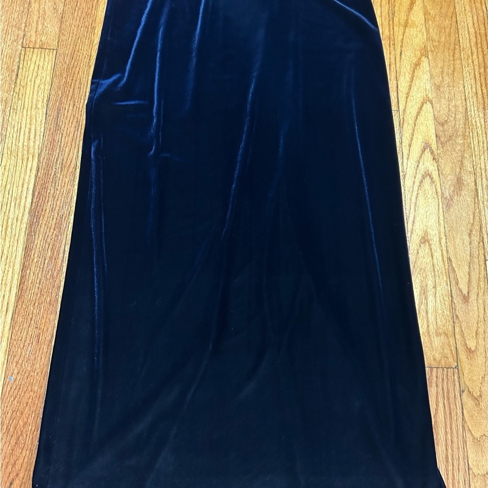 LAUNDRY By Sheli Segal Vintage 90s Velour Vampire Queen Goth Gown Size 10 - Picture 2 of 14